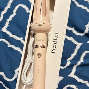 PretiHom bear Automatic curling iron soft peach color